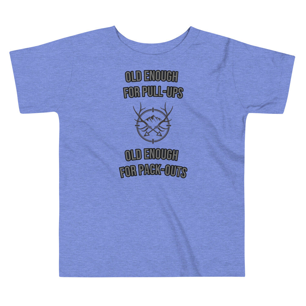 Heads & Hides - Young Hunter's Toddler "Pull-Ups & Pack-Outs Tee"