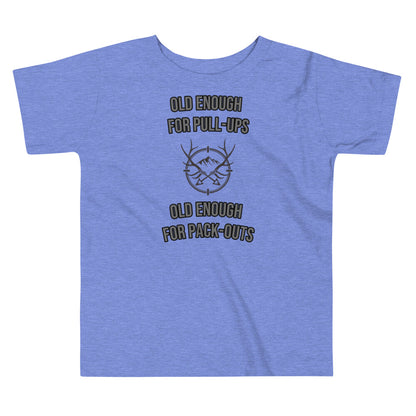Heads & Hides - Young Hunter's Toddler "Pull-Ups & Pack-Outs Tee"