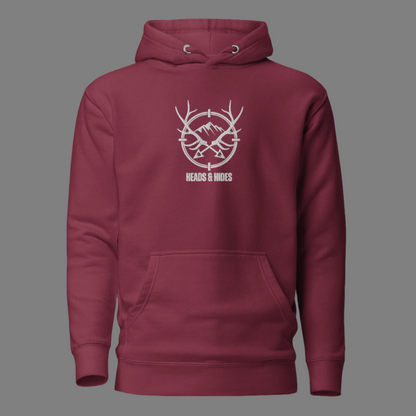 Heads & Hides - Embroidered Unisex Hoody